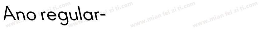 Ano regular字体转换